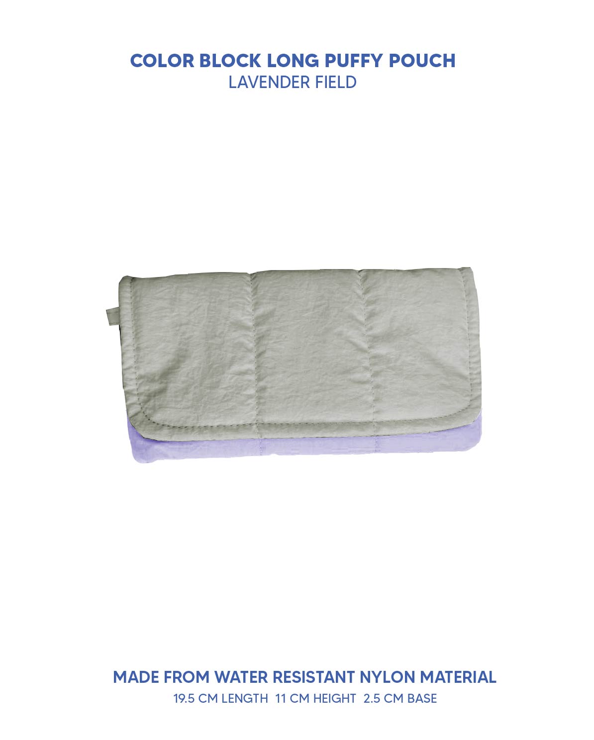 Long Puffy Pouch - Color Block Edition