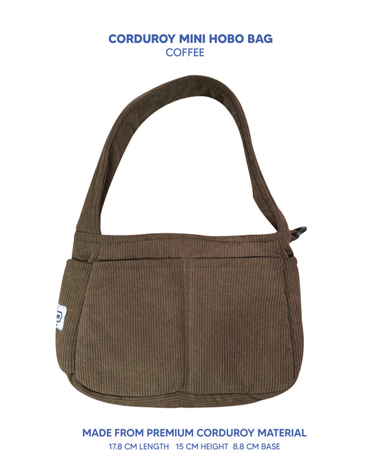 Premium Corduroy Hobo Bag - Mini