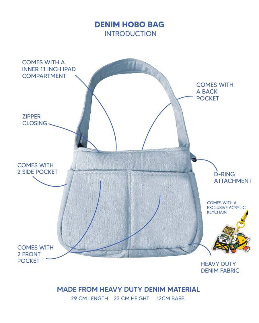 Regular Hobo Bag (Denim Collection)
