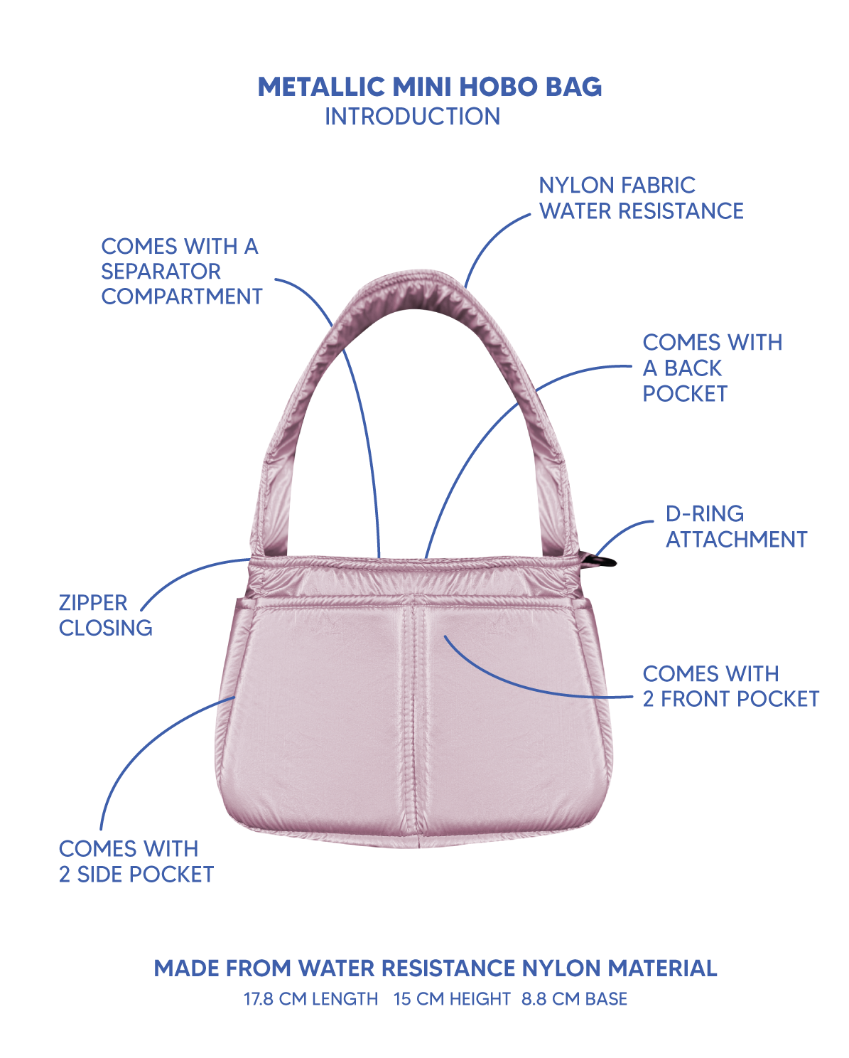 Mini Hobo Bag (Metallic Collection)