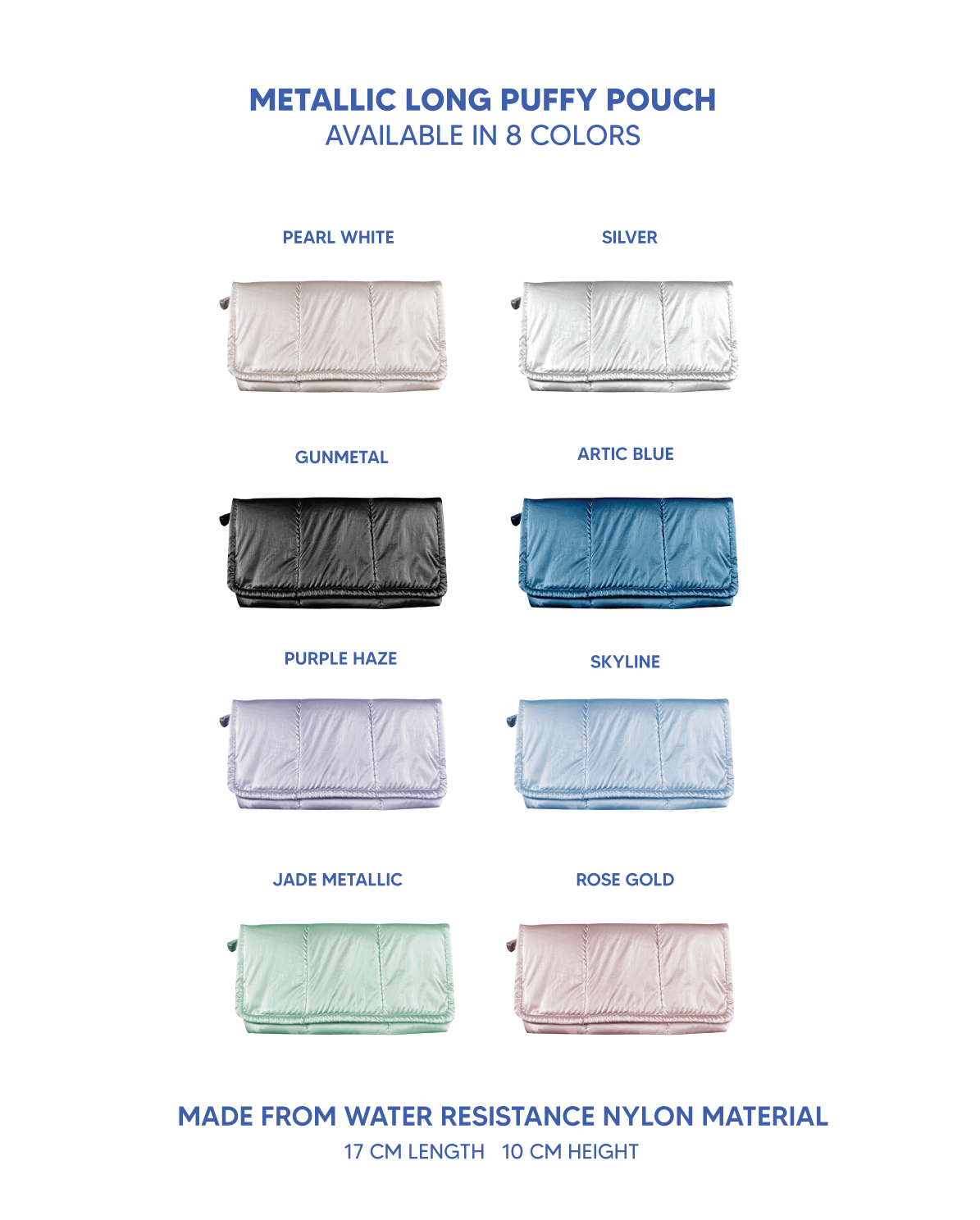 Long Puffy Pouch (Metallic Collection)