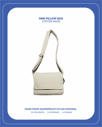 Mini Pillow Bag (Cotton White)