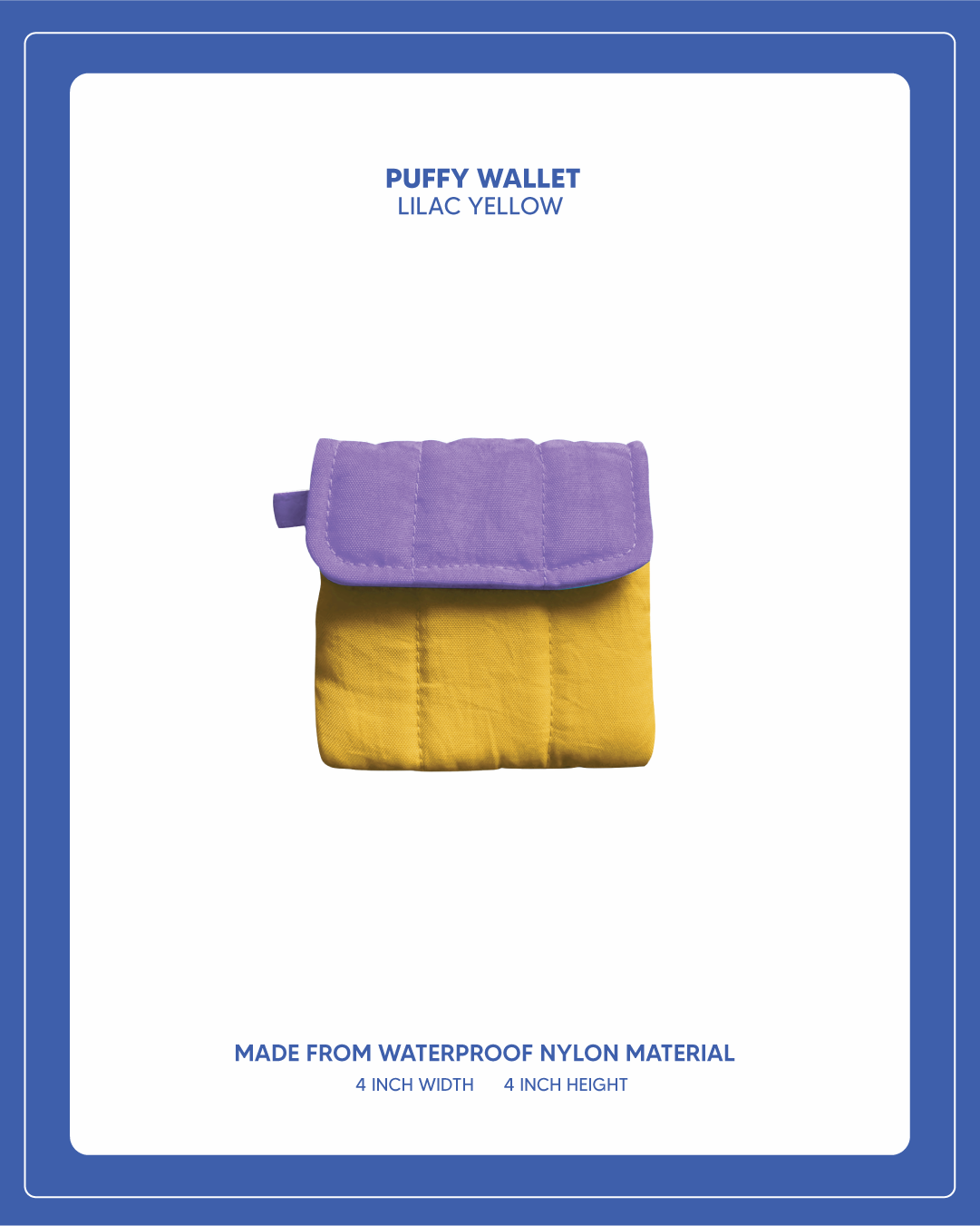 Puffy Wallet - Yellow Lilac