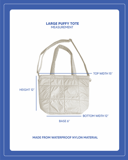 Large Puffy Tote - Cement