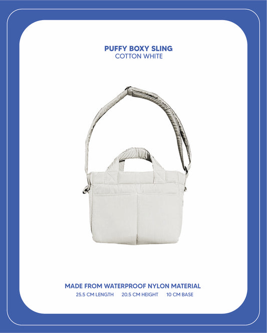 Puffy Boxy Sling (Cream White)