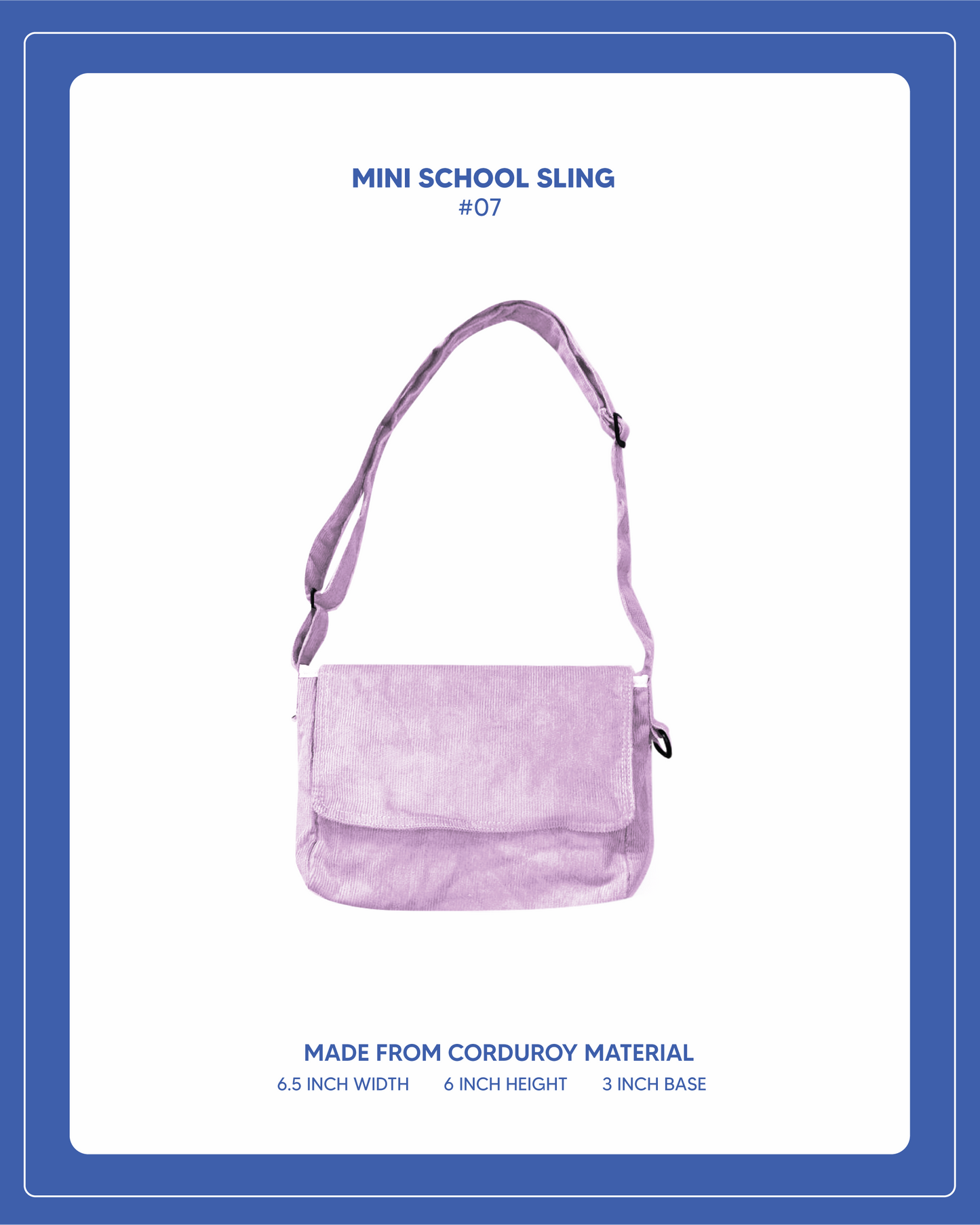 Corduroy Series - Mini/School Sling #07