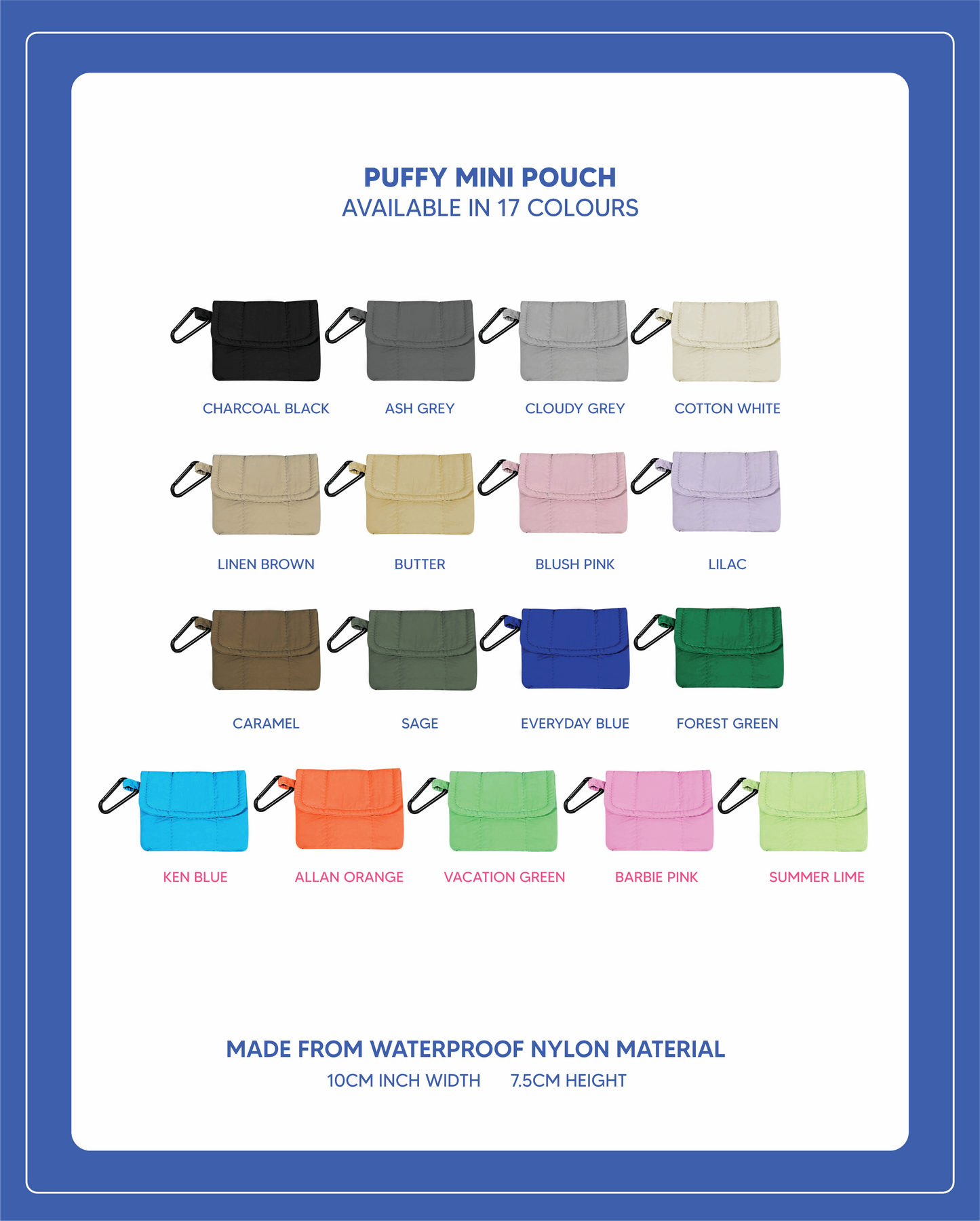 Puffy Mini Pouch - Summer Lime