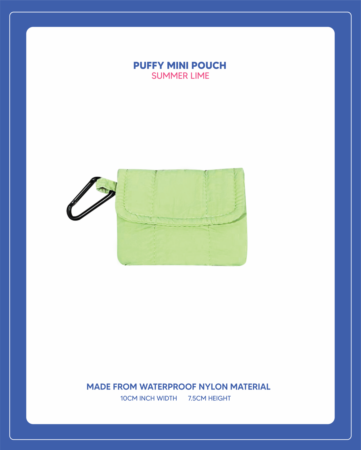 Puffy Mini Pouch - Summer Lime