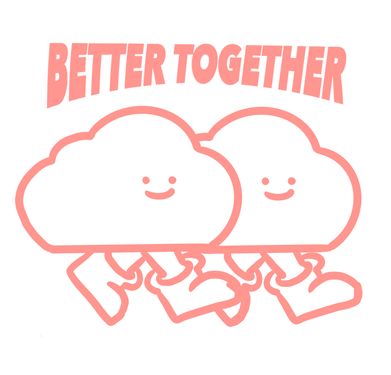 Better Together Series Acrylic Keychain (Cloud)