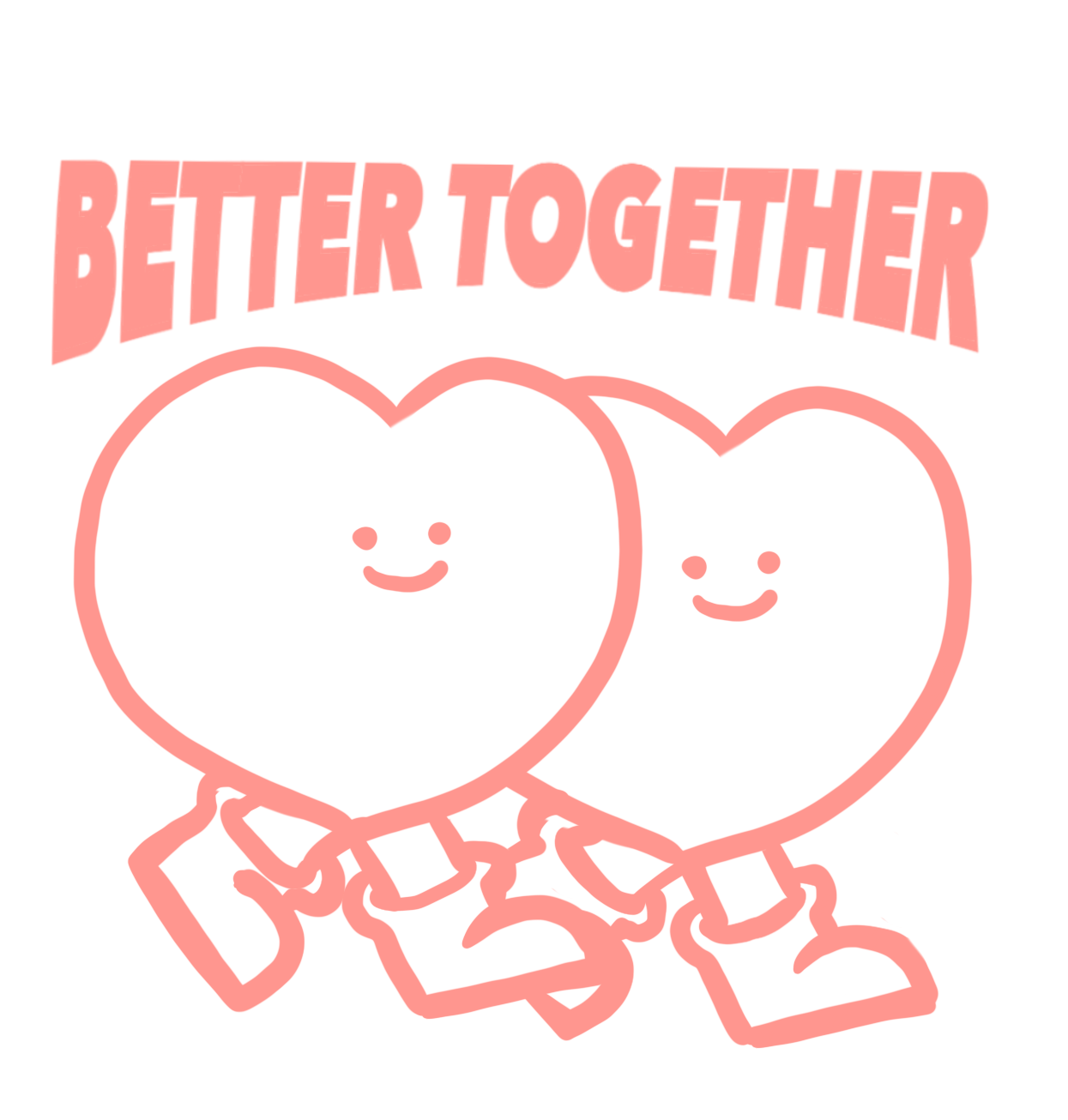Better Together Series Acrylic Keychain (Heart)
