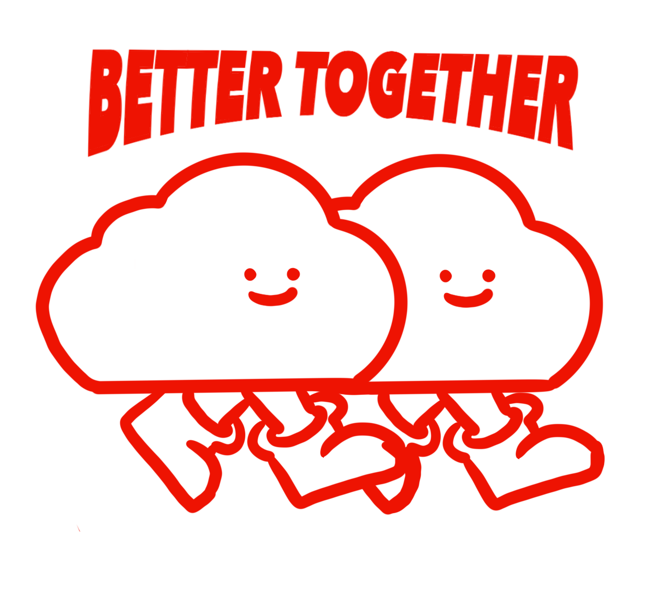 Better Together Series Acrylic Keychain (Cloud)