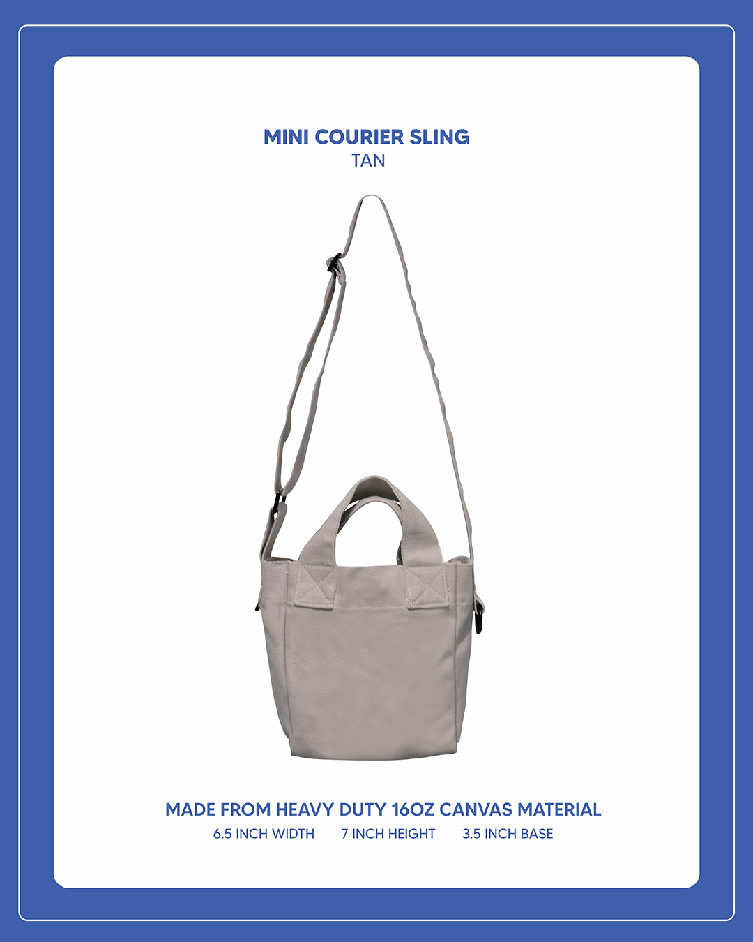 Mini Courier Sling - Tan