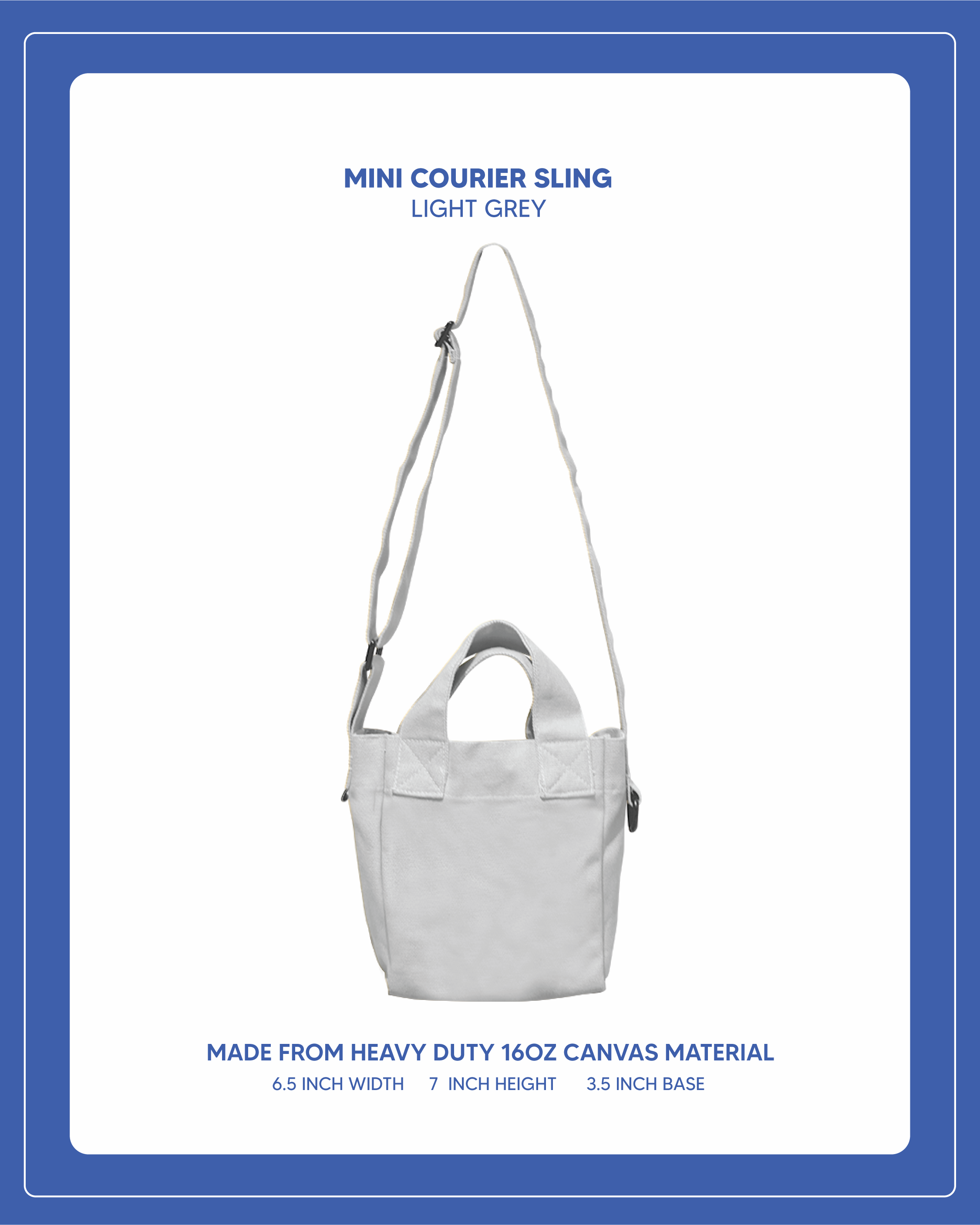 Mini Courier Sling - Light Grey