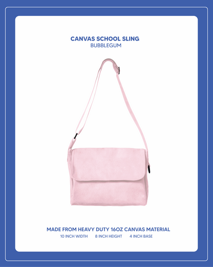 Canvas School Sling - Bubblegum