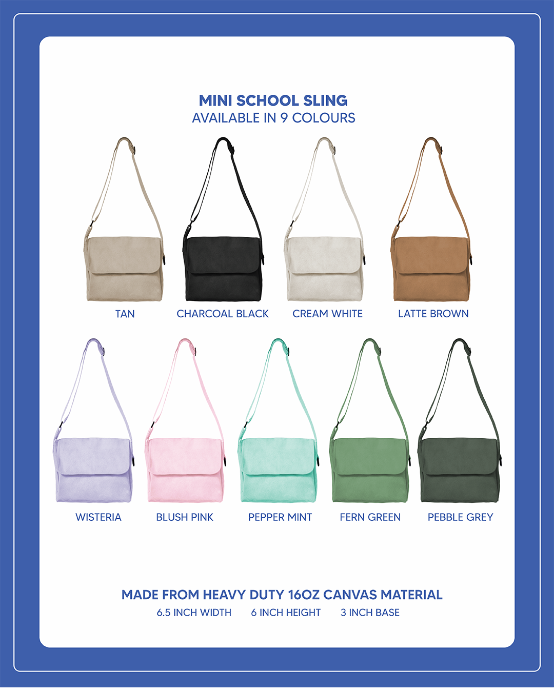 Mini School Sling - Cream White