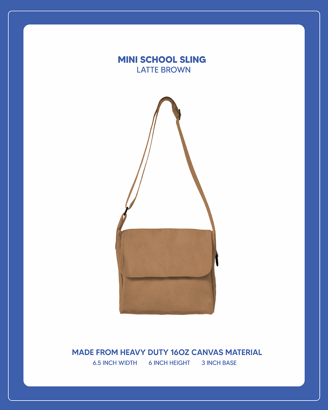 Mini School Sling - Latte Brown