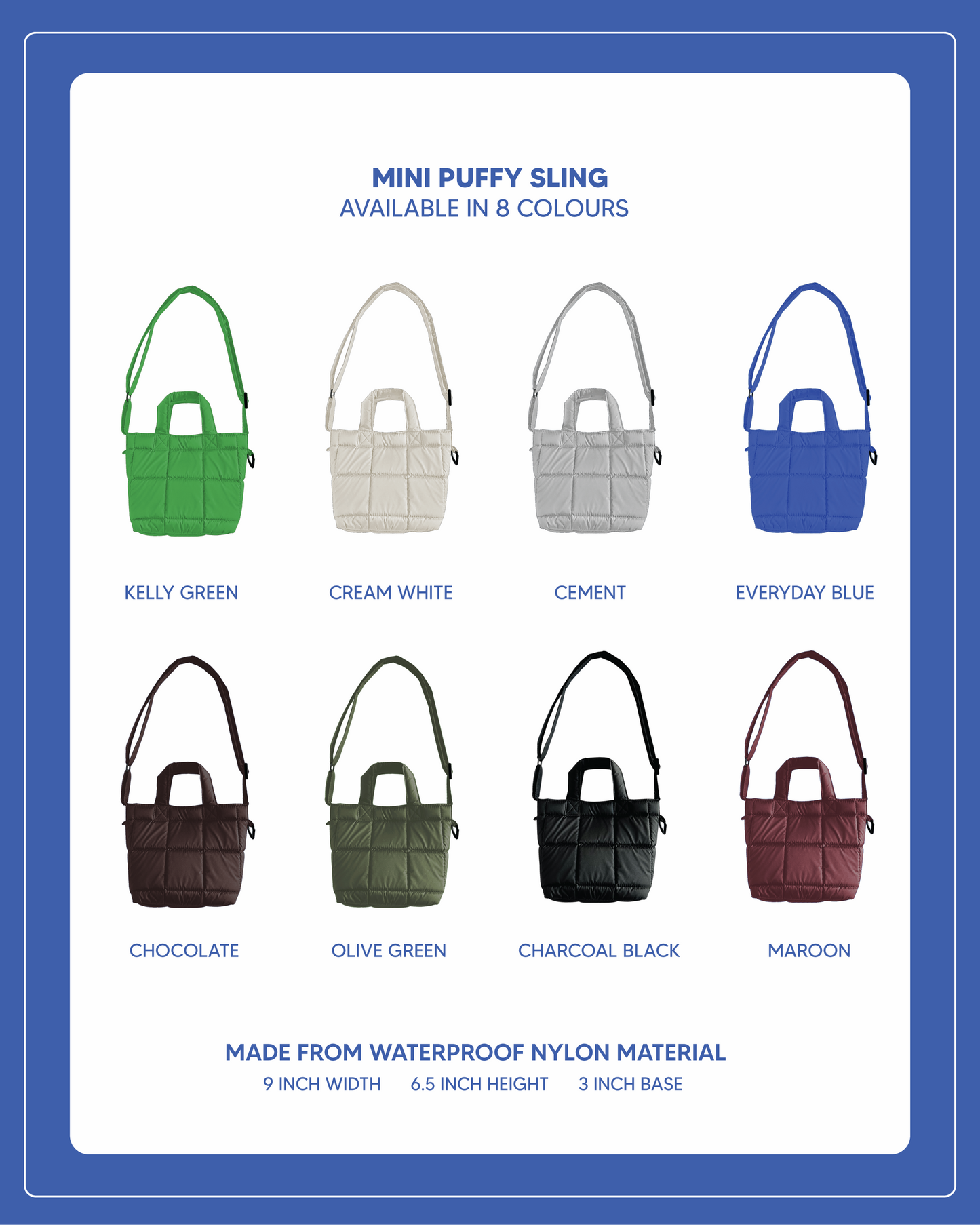 Mini Puffy Sling - Maroon