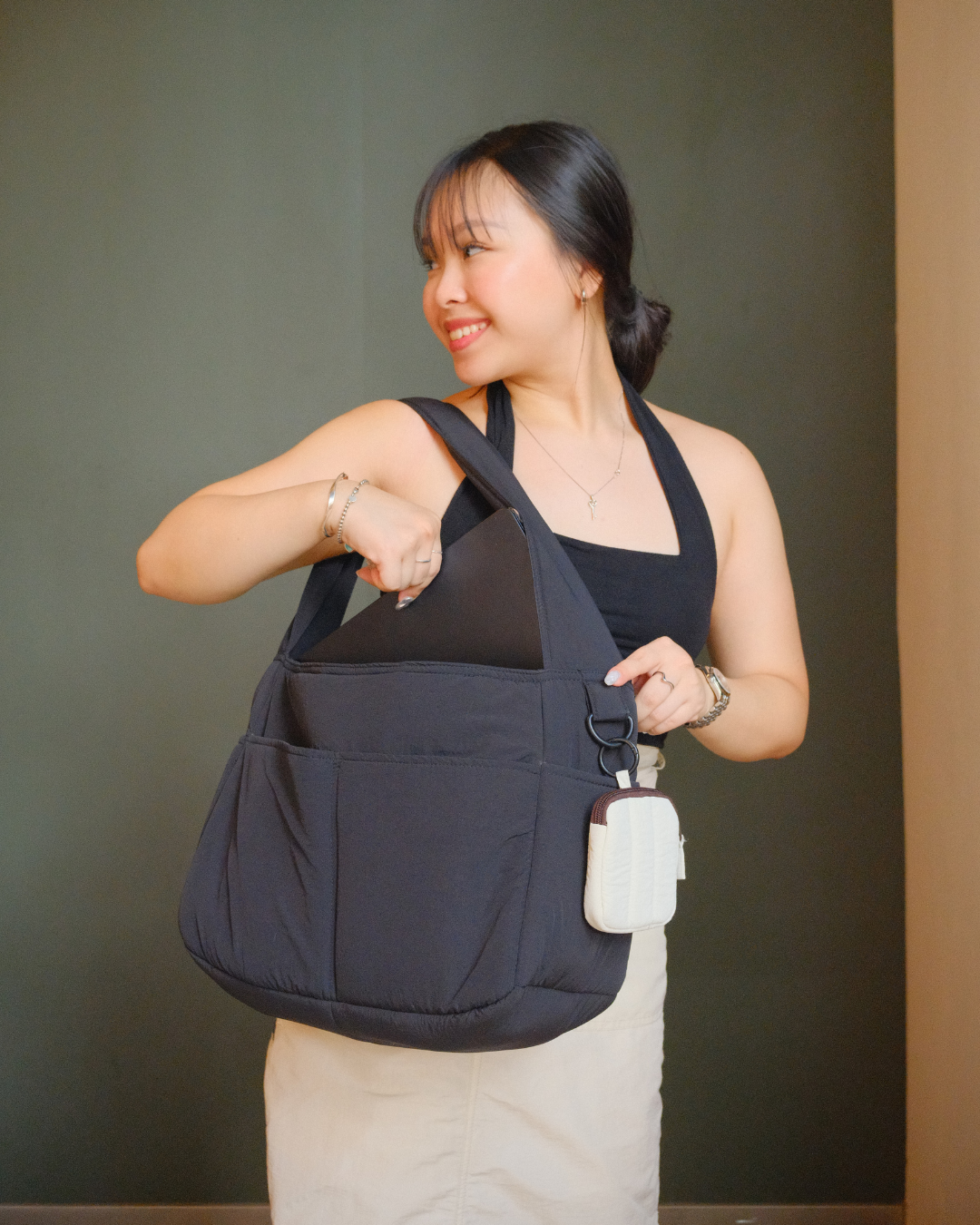Petite Work Hobo Bag (Black)