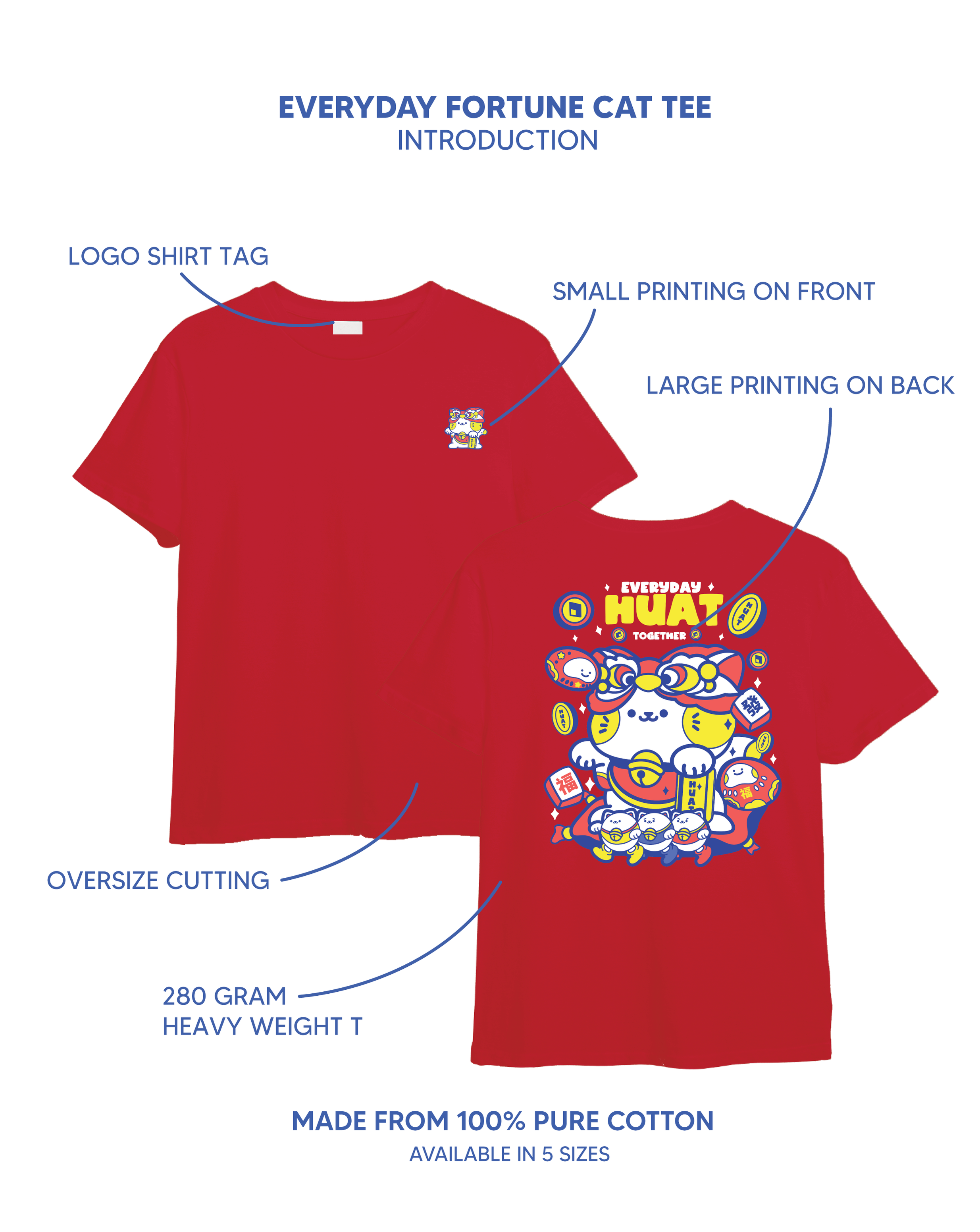 Everyday Fortune Cat Tee