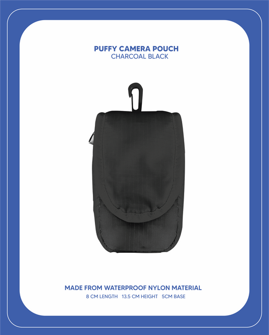 Puffy Camera Pouch (Charcoal Black)