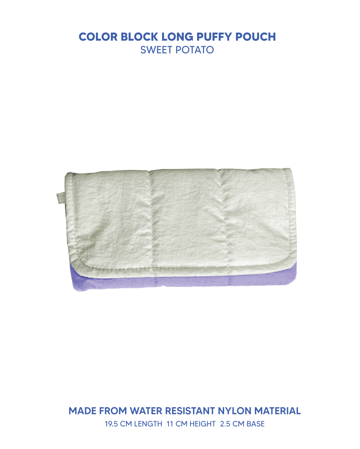 Long Puffy Pouch - Color Block Edition