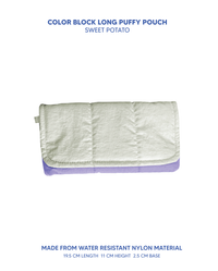 Long Puffy Pouch - Color Block Edition