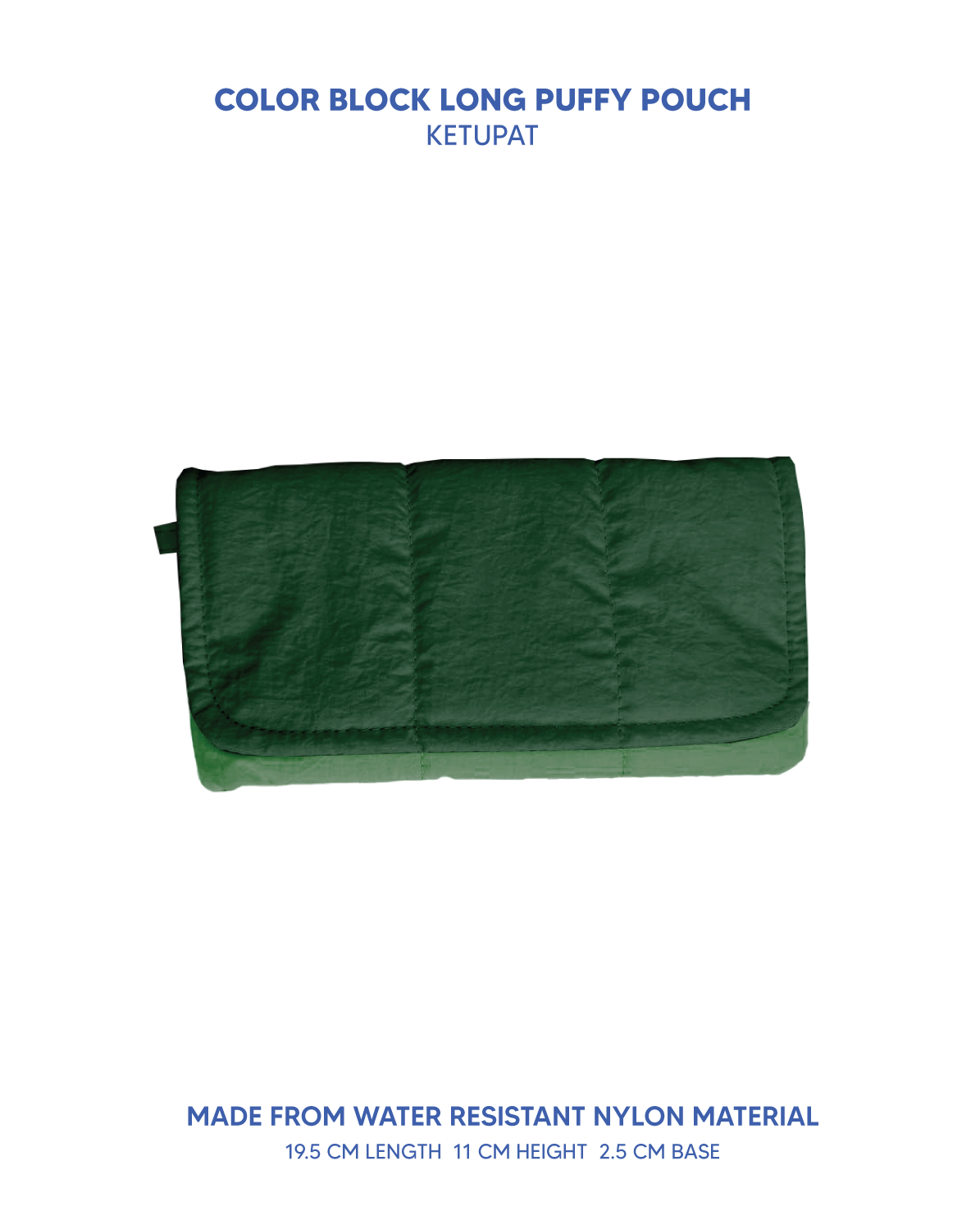 Long Puffy Pouch - Color Block Edition