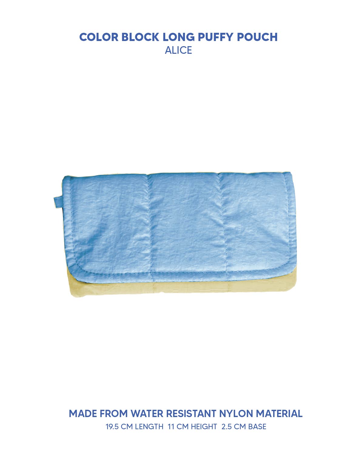 Long Puffy Pouch - Color Block Edition