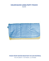 Long Puffy Pouch - Color Block Edition