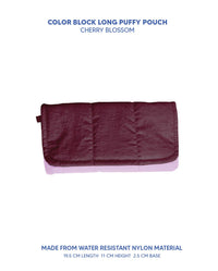 Long Puffy Pouch - Color Block Edition