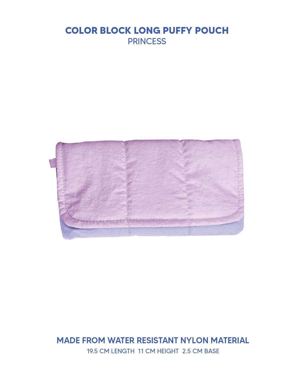 Long Puffy Pouch - Color Block Edition
