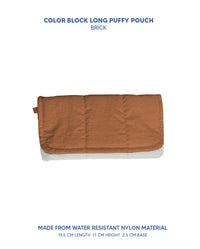 Long Puffy Pouch - Color Block Edition