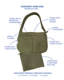 Premium Corduroy Hobo Bag - Regular