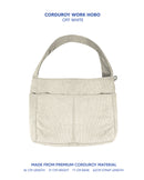 Premium Corduroy Hobo Bag - Work Hobo (Short Strap)