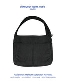 Premium Corduroy Hobo Bag - Work Hobo (Short Strap)