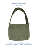Premium Corduroy Hobo Bag - Work Hobo (Long Strap) *PRE-ORDER