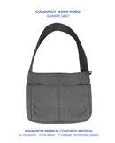 Premium Corduroy Hobo Bag - Work Hobo (Long Strap) *PRE-ORDER