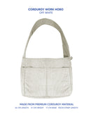 Premium Corduroy Hobo Bag - Work Hobo (Long Strap) *PRE-ORDER