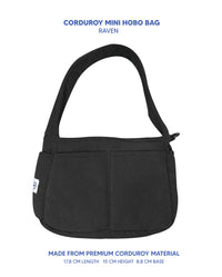 Premium Corduroy Hobo Bag - Mini