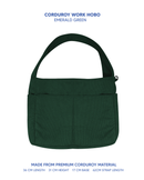 Premium Corduroy Hobo Bag - Work Hobo (Short Strap)