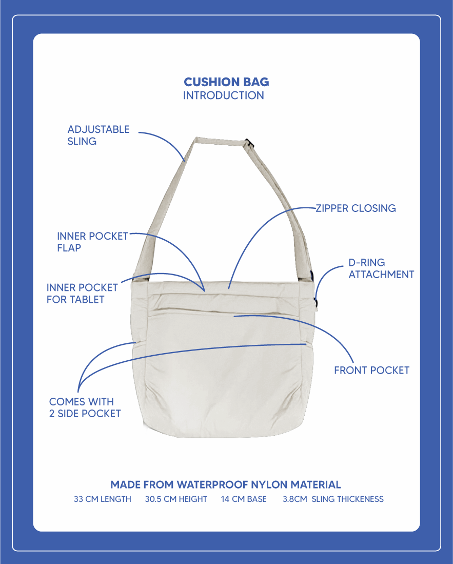 Cushion Bag (Cotton White)