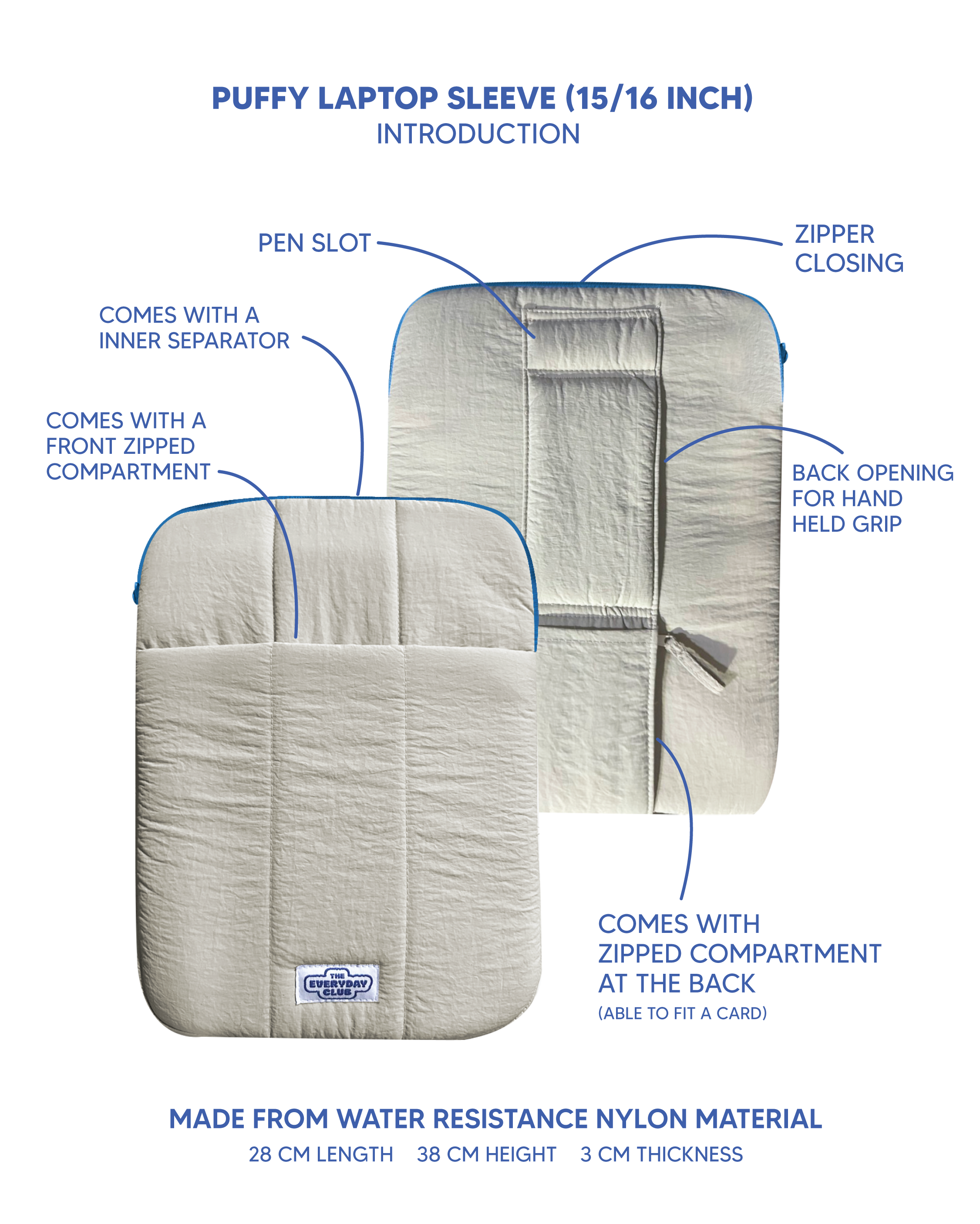 Puffy Laptop Sleeve (15"/16")