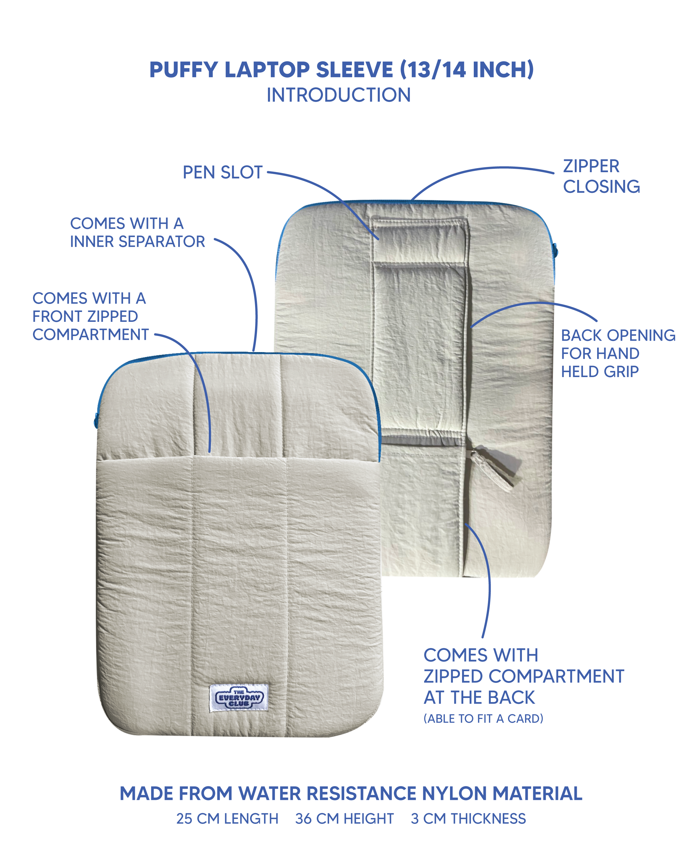 Puffy Laptop Sleeve (13"/14")