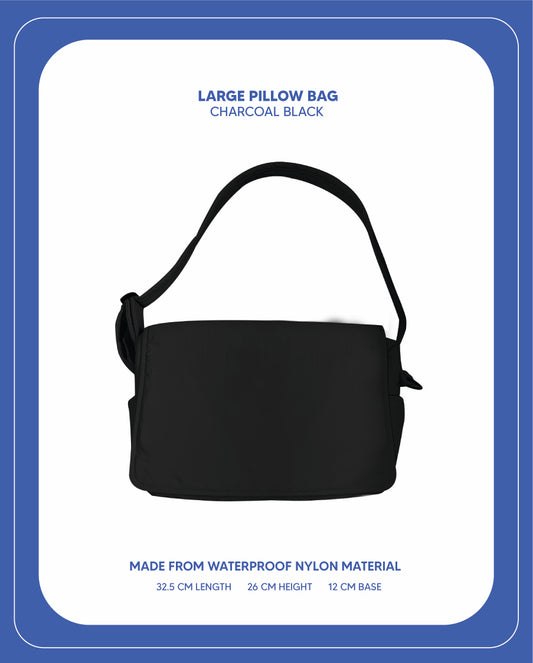 Large Pillow Bag (Charcoal Black)