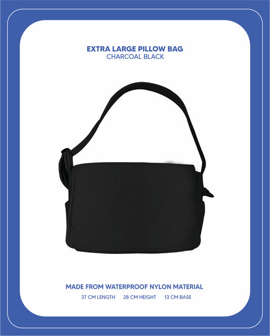 XLarge Pillow Bag (Charcoal Black)