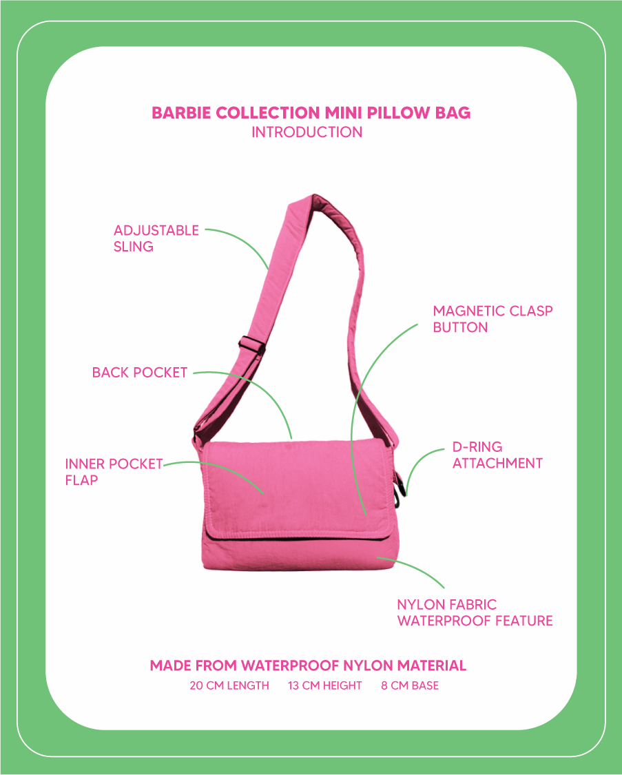 Mini Pillow Bag (Barbie Pink) *Limited Barbie Collection*