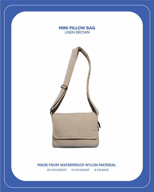 Mini Pillow Bag (Linen Brown)