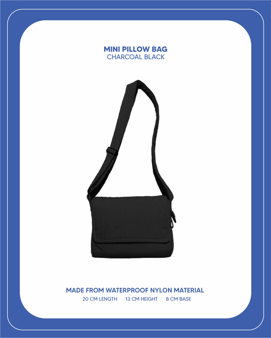 Mini Pillow Bag (Charcoal Black)