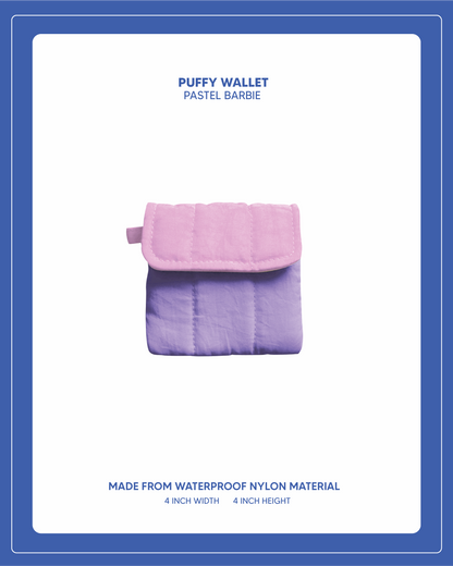 Puffy Wallet - Pastel barbie