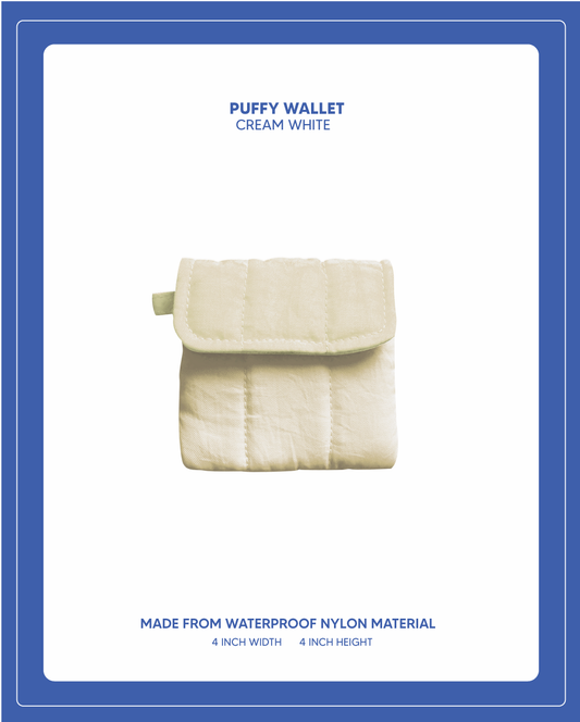 Puffy Wallet - Cream White
